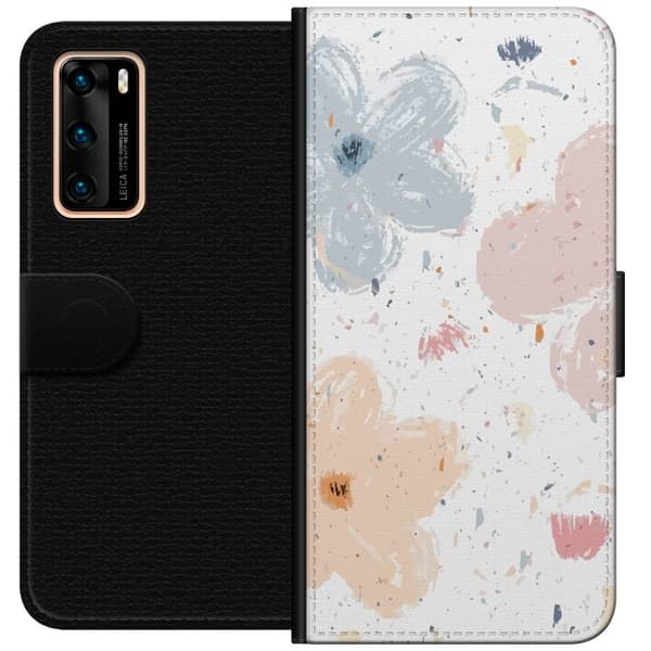 Plånboksfodral till Huawei P40 med Blommor motiv