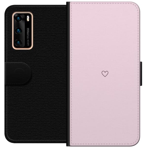 Lommeboketui til Huawei P40 med Hjerte motiv