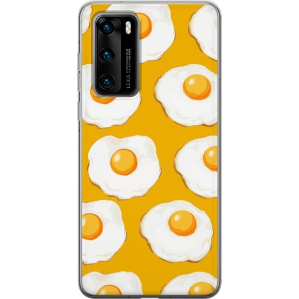 Mobildeksel til Huawei P40 med Stekt egg motiv