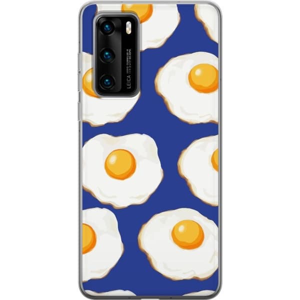 Kännykkäkuori Huawei P40-laitteelle, jossa on Paistetut munat kuvio