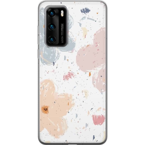 Kännykkäkuori Huawei P40-laitteelle, jossa on Kukat kuvio