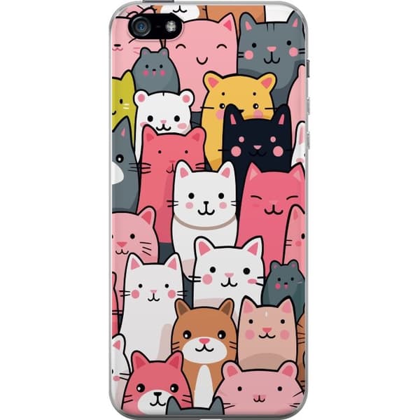 Mobilcover til Apple iPhone 5 med Katte mønster motiv