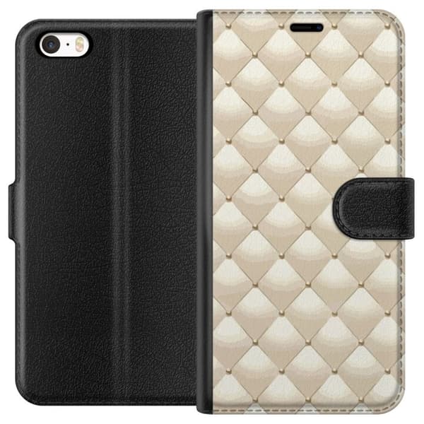 Lompakkokotelo Apple iPhone 5s-laitteelle, jossa on Kultakiilto kuvio