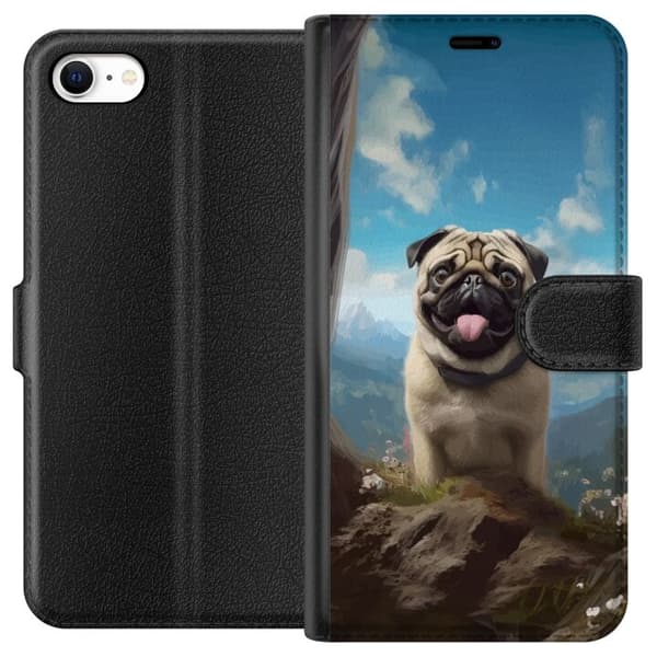 Lommeboketui til Apple iPhone 6 med Glad Hund motiv