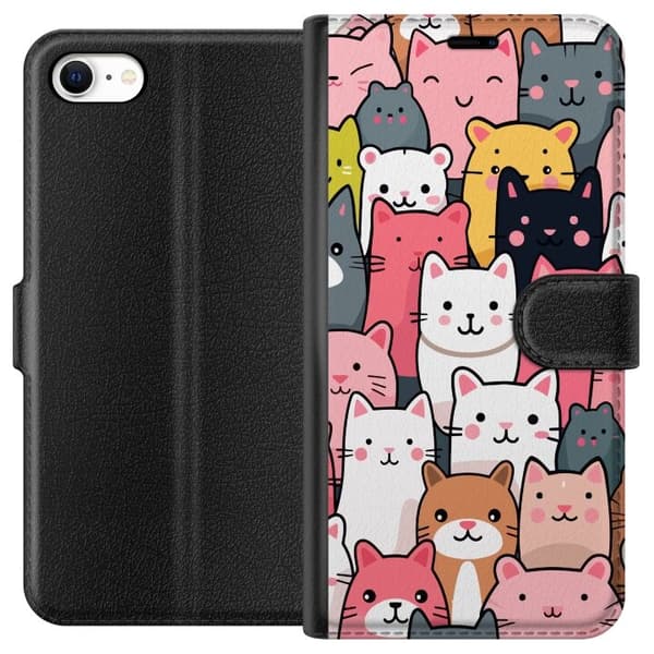 Tegnebogsetui til Apple iPhone 6s med Katte mønster motiv