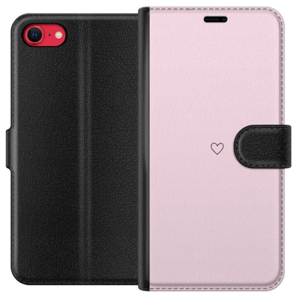 Lommeboketui til Apple iPhone 7 med Hjerte motiv