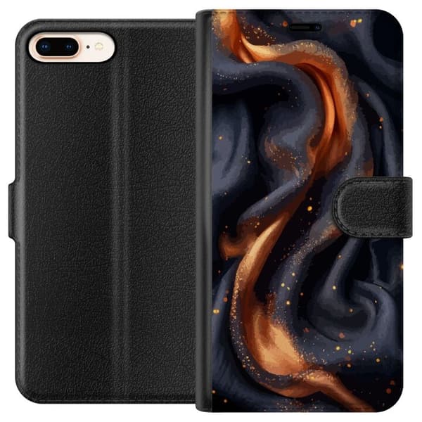 Lompakkokotelo Apple iPhone 7 Plus-laitteelle, jossa on Tulinen silkki kuvio