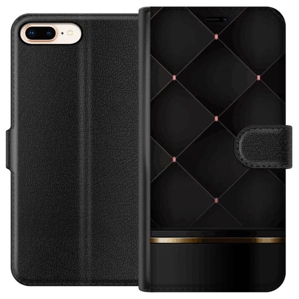 Lompakkokotelo Apple iPhone 7 Plus-laitteelle, jossa on Ylellinen linja kuvio