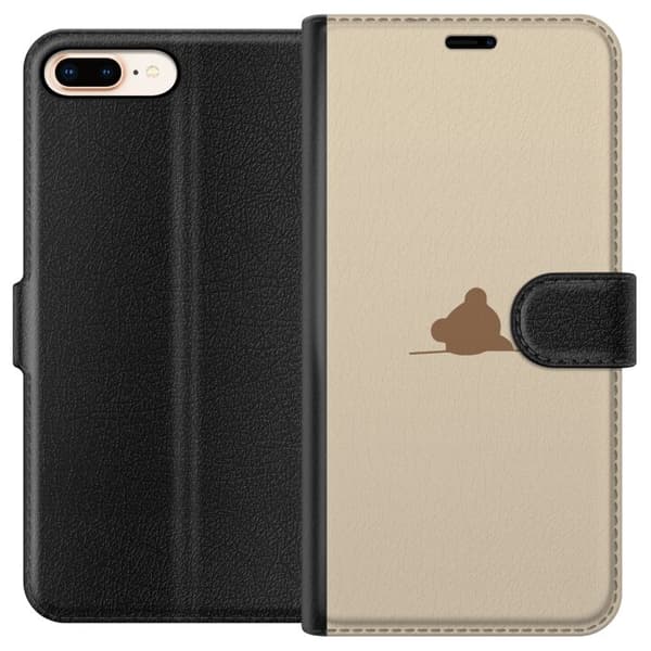 Lompakkokotelo Apple iPhone 7 Plus-laitteelle, jossa on Nalle kuvio