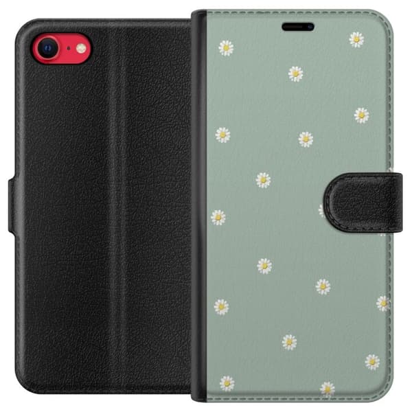 Plånboksfodral till Apple iPhone SE (2020) med Prästkragar motiv