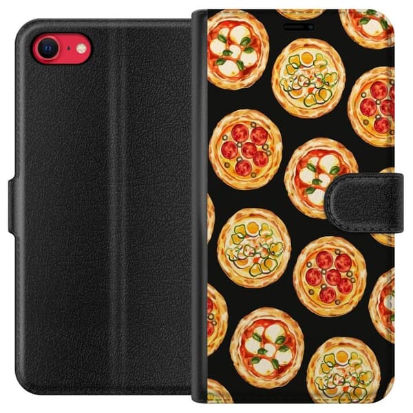 Lommeboketui til Apple iPhone SE (2020) med Pizza motiv