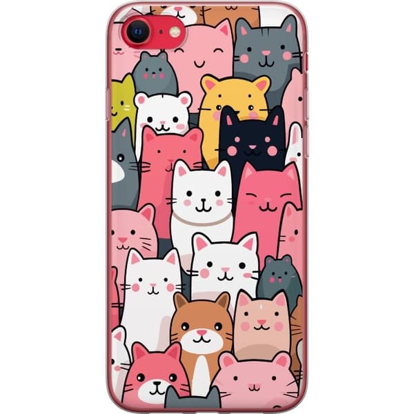 Mobilcover til Apple iPhone SE (2020) med Katte mønster motiv