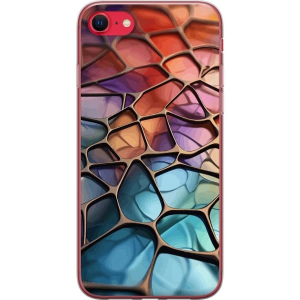 Mobilcover til Apple iPhone SE (2020) med Metallict mønster motiv