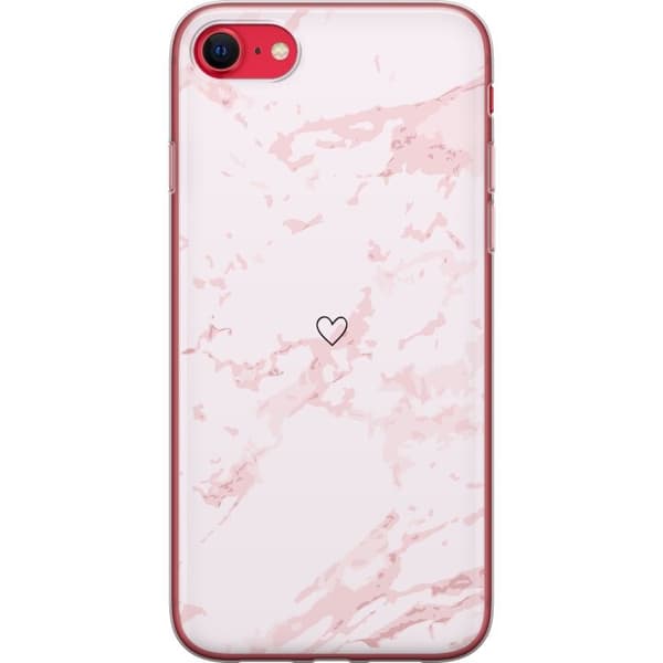 Mobilcover til Apple iPhone SE (2020) med Rosa Hjerte motiv