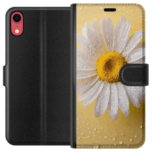 Lompakkokotelo Apple iPhone XR-laitteelle, jossa on Posliinikukka kuvio