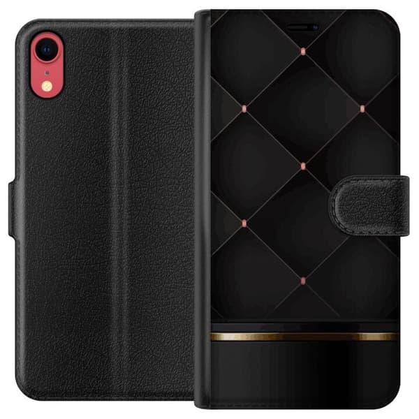 Lompakkokotelo Apple iPhone XR-laitteelle, jossa on Ylellinen linja kuvio