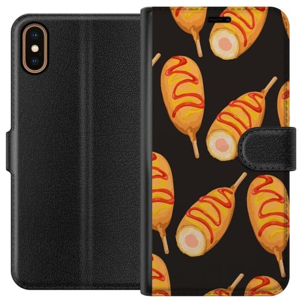 Plånboksfodral till Apple iPhone XS med Kycklingklubba motiv