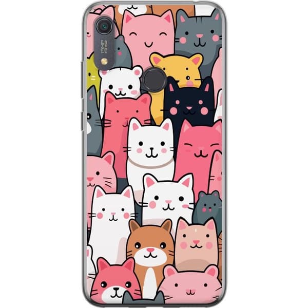 Kännykkäkuori Huawei Y6s (2019)-laitteelle, jossa on Kissan kuviointi kuvio