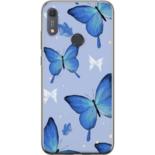 Kännykkäkuori Huawei Y6s (2019)-laitteelle, jossa on Sinisiä perhosia kuvio