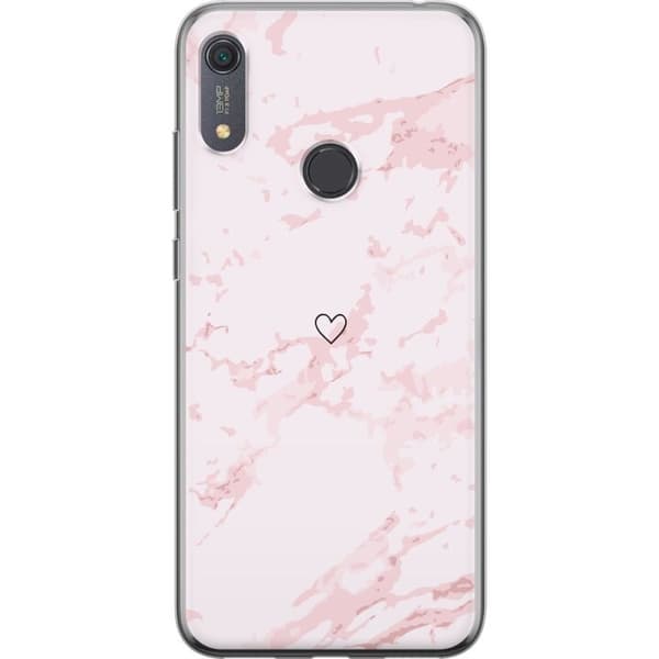 Kännykkäkuori Huawei Y6s (2019)-laitteelle, jossa on Roosa Sydän kuvio