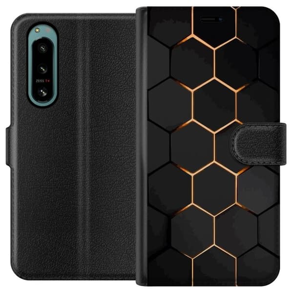 Lommeboketui til Sony Xperia 5 IV med Luksuriøst Mønster motiv
