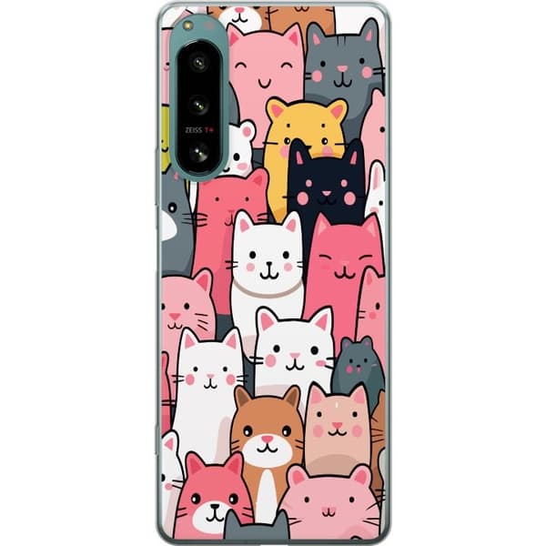 Mobilskal till Sony Xperia 5 IV med Kattmönster motiv