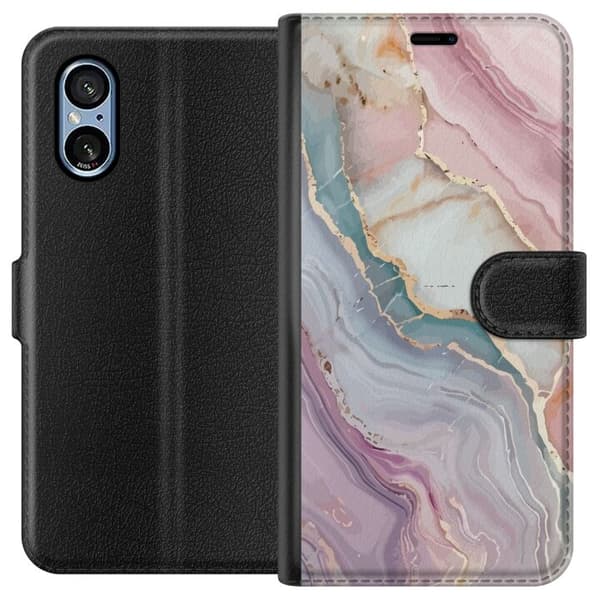 Plånboksfodral till Sony Xperia 5 V med Marmor motiv