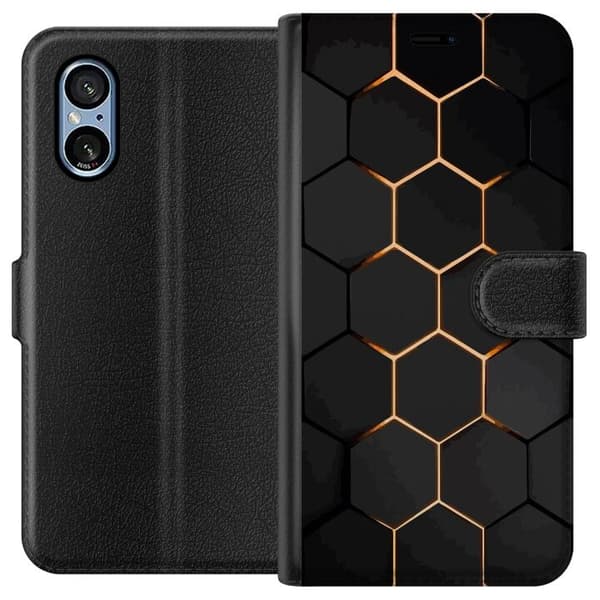 Lommeboketui til Sony Xperia 5 V med Luksuriøst Mønster motiv