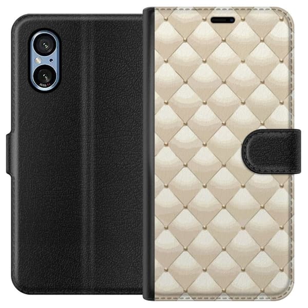 Lommeboketui til Sony Xperia 5 V med Gullglans motiv