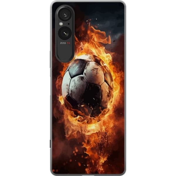 Kännykkäkuori Sony Xperia 5 V-laitteelle, jossa on Jalkapallo kuvio