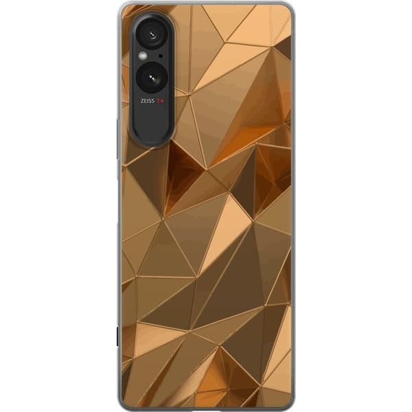 Mobildeksel til Sony Xperia 5 V med 3D Gull motiv