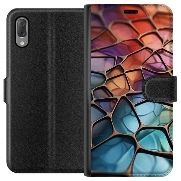 Tegnebogsetui til Sony Xperia L3 med Metallict mønster motiv