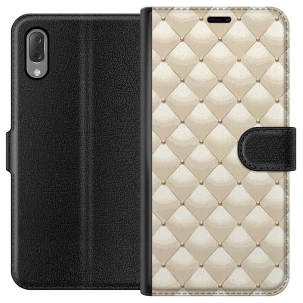 Lompakkokotelo Sony Xperia L3-laitteelle, jossa on Kultakiilto kuvio