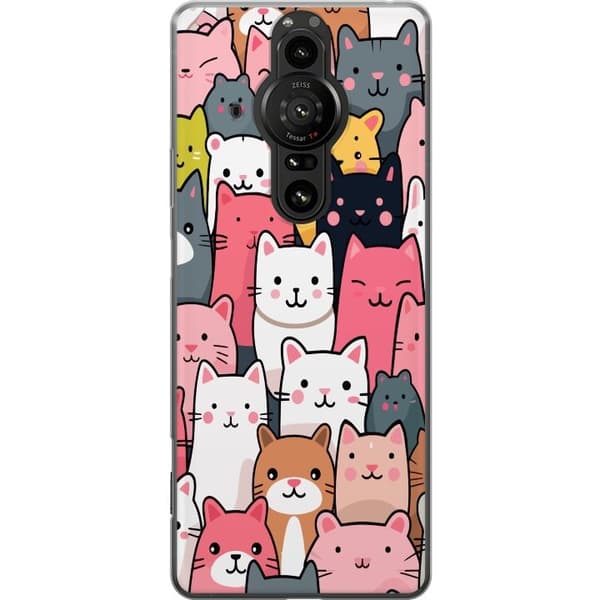 Mobildeksel til Sony Xperia Pro-I med Kattmønster motiv