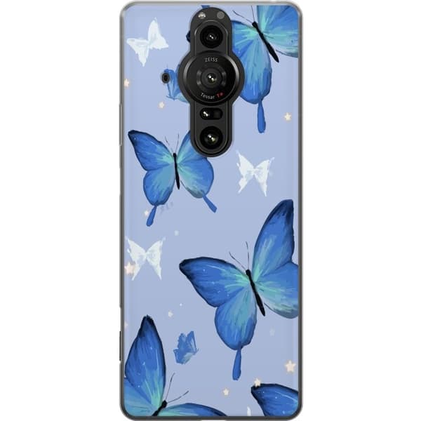 Mobildeksel til Sony Xperia Pro-I med Blå sommerfugler motiv