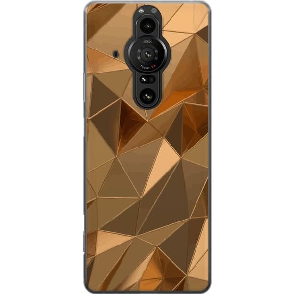 Mobilcover til Sony Xperia Pro-I med 3D Guld motiv