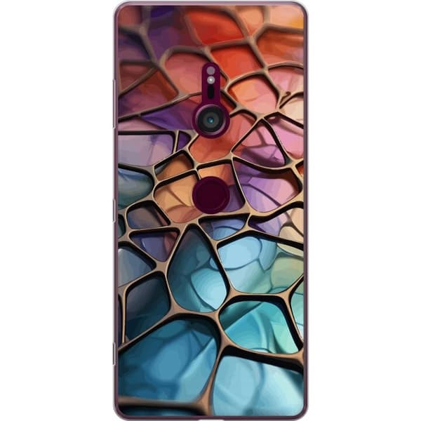 Mobilskal till Sony Xperia XZ3 med Metalliskt mönster motiv
