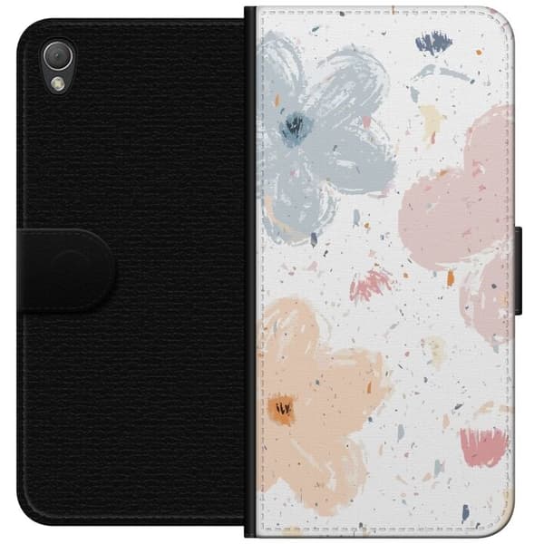 Lompakkokotelo Sony Xperia Z3-laitteelle, jossa on Kukat kuvio
