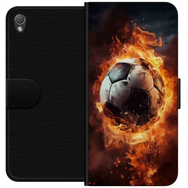 Lompakkokotelo Sony Xperia Z3-laitteelle, jossa on Jalkapallo kuvio