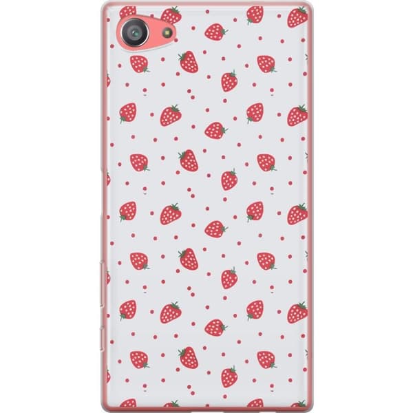 Kännykkäkuori Sony Xperia Z5 Compact-laitteelle, jossa on Mansikat kuvio