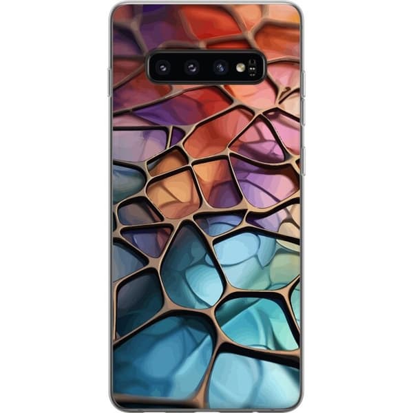 Mobildeksel til Samsung Galaxy S10 med Metalliskt mønster motiv