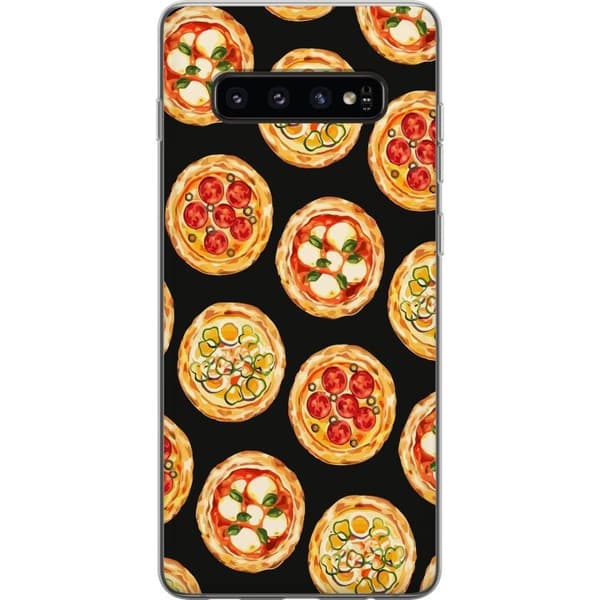 Kännykkäkuori Samsung Galaxy S10-laitteelle, jossa on Pizza kuvio