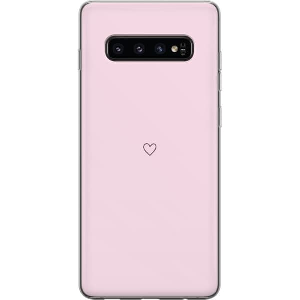 Mobildeksel til Samsung Galaxy S10 med Hjerte motiv