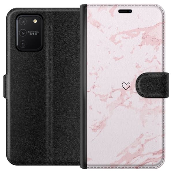 Tegnebogsetui til Samsung Galaxy S10 Lite med Rosa Hjerte motiv