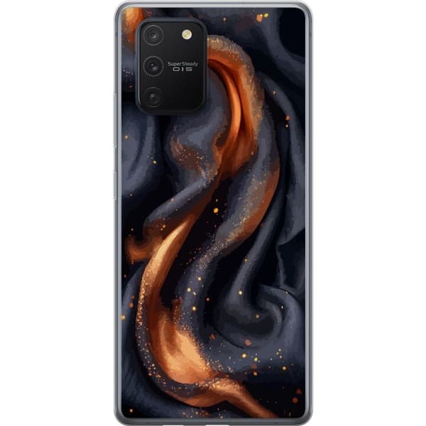 Kännykkäkuori Samsung Galaxy S10 Lite-laitteelle, jossa on Tulinen silkki kuvio