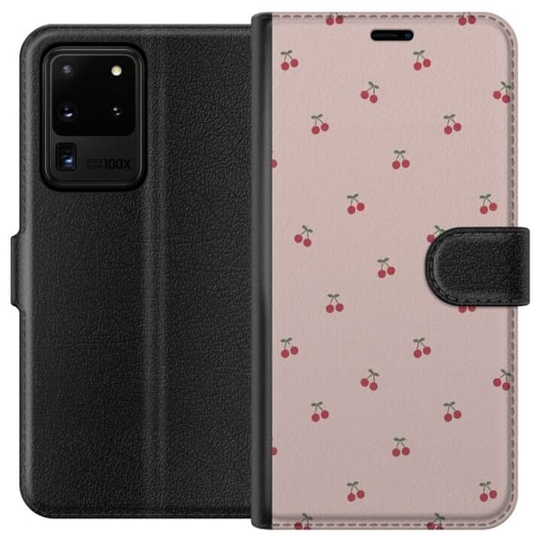 Tegnebogsetui til Samsung Galaxy S20 Ultra med Kirsebær motiv