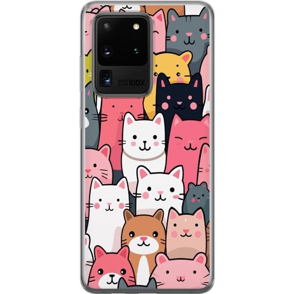 Mobilcover til Samsung Galaxy S20 Ultra med Katte mønster motiv