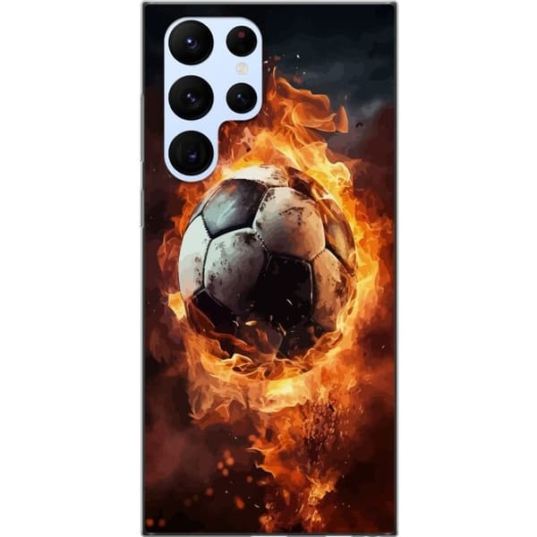 Mobilcover til Samsung Galaxy S22 Ultra 5G med Fodbold motiv