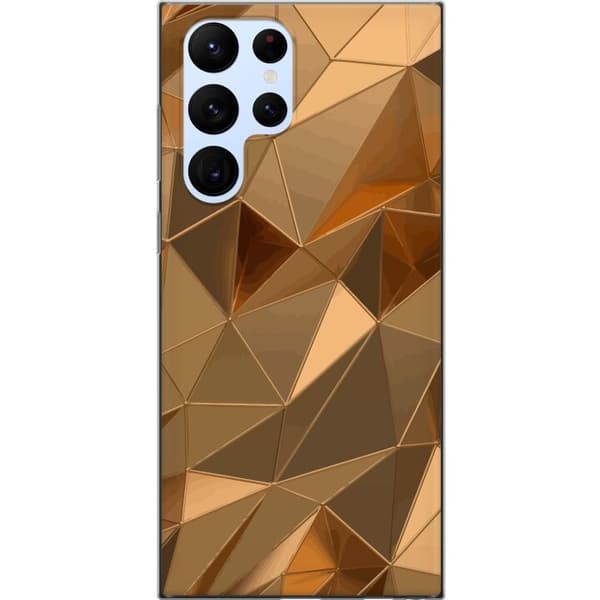 Mobildeksel til Samsung Galaxy S22 Ultra 5G med 3D Gull motiv