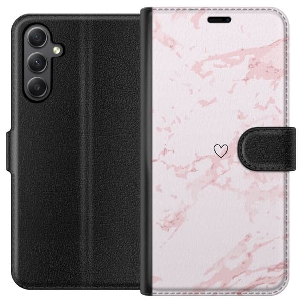 Tegnebogsetui til Samsung Galaxy S23 FE med Rosa Hjerte motiv